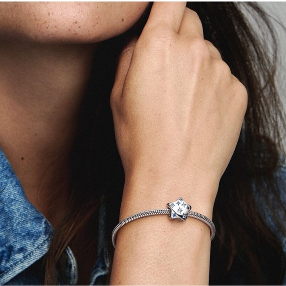 NWOT Bold Sparkling Star Charm Sterling Silver 925 - Picture 5 of 15